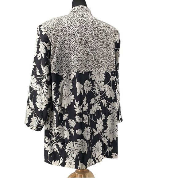 August Silk Diane Gilman silk blazer floral plus size career even luxury sz 2X - Picture 3 of 10